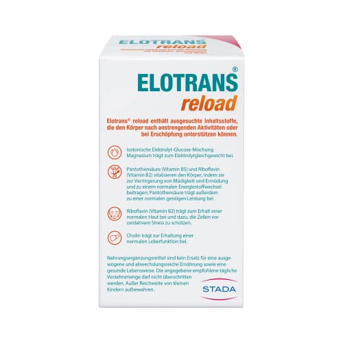 Detalle de Elotrans Reload – Isotonische Elektrolyt-Glucose-Mischung (15 Beutel) von Elotrans