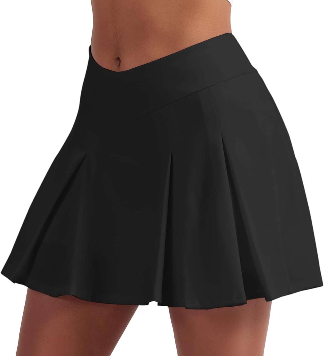 Detalle de VUTRU Tennisrock für Damen – Activewear Rock mit Rose Drunter, Shorts-Innenlayer, Skort-Design