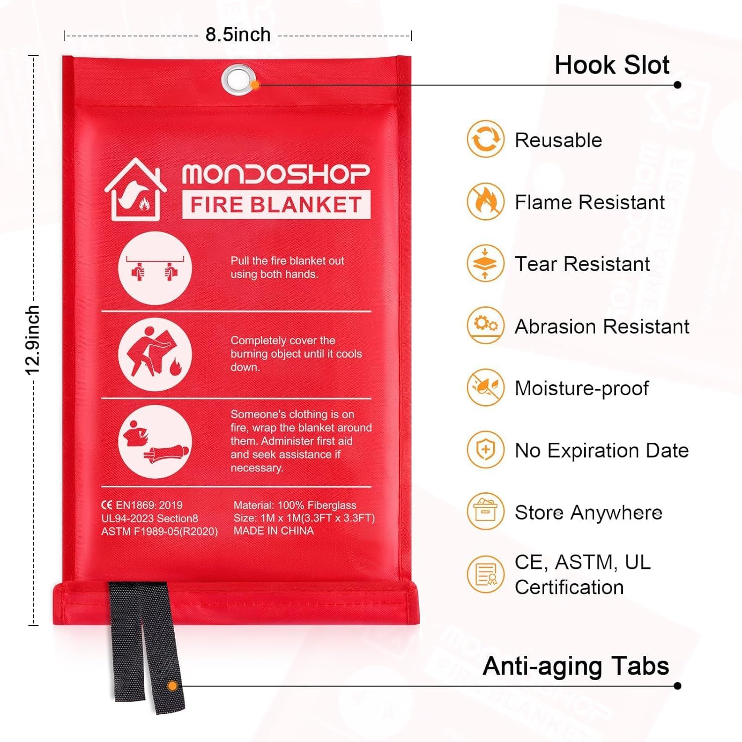 Thumbnail 6 de Mondoshop Fire Blanket emergency fire blanket 🧯