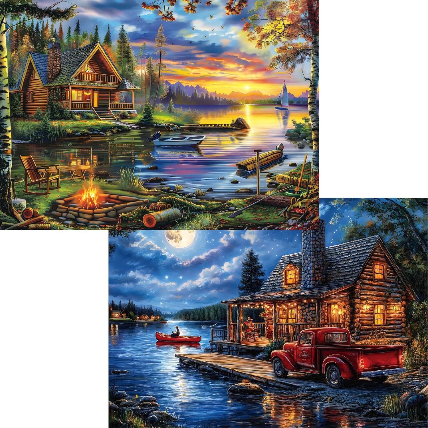 Thumbnail 6 de Pixlora 1000-Piece Jigsaw Puzzles for Adults (2 Pack) – Fantasy & Music Theme