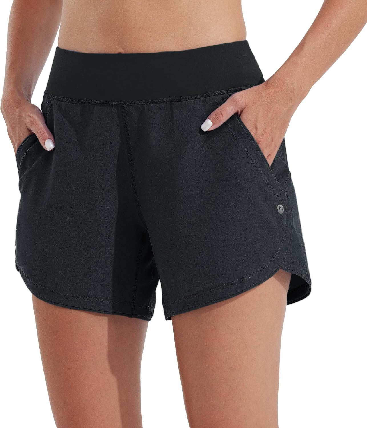 Detalle de WILLIT Damen 5" Badeshorts Boardshorts UPF50+ Hochtaillierte Badehose mit Schnell-Trocknung