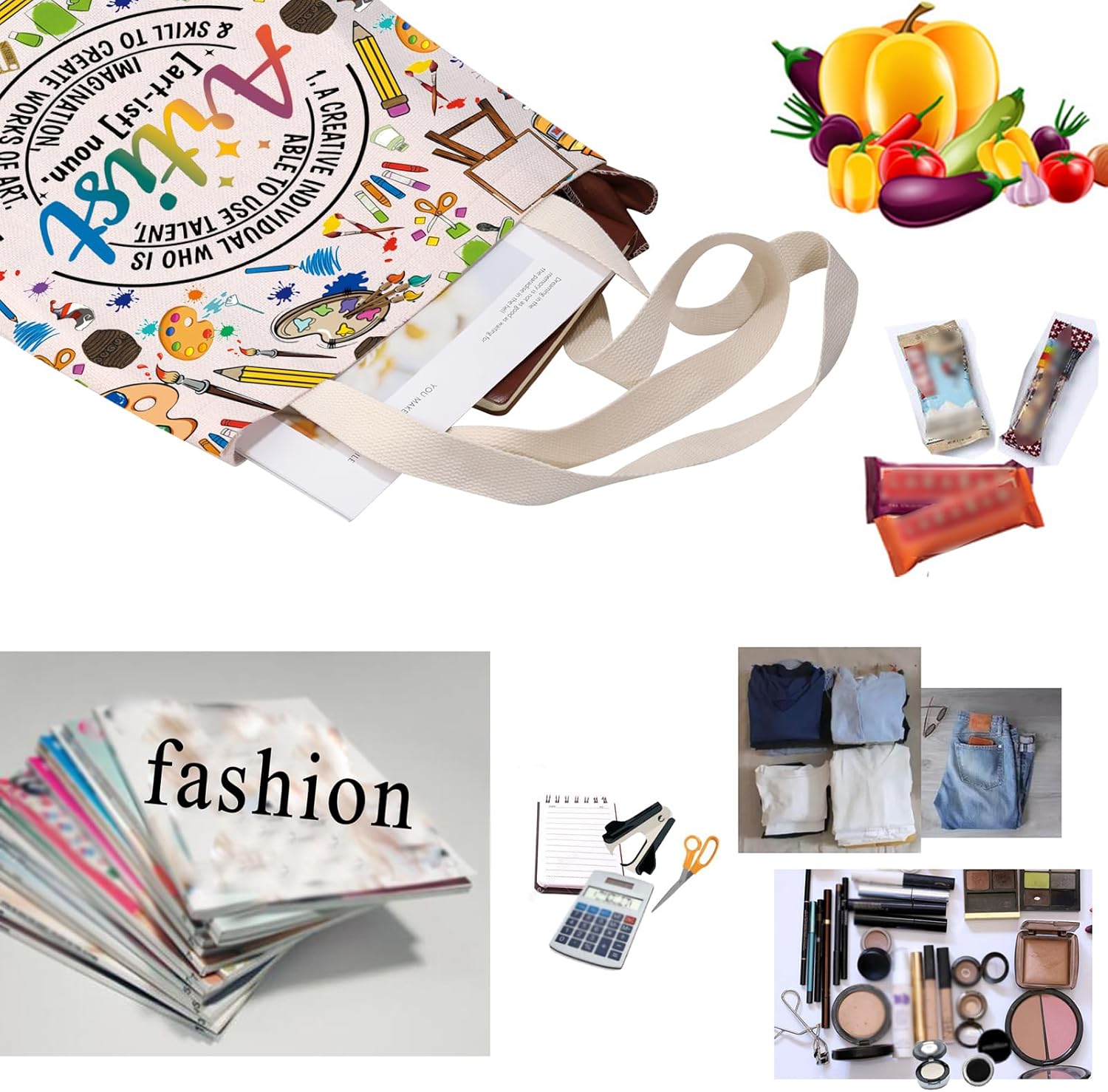 Thumbnail 6 de PXTIDY Artist Definition Tote Bag: A Practical Gift for Art Lovers
