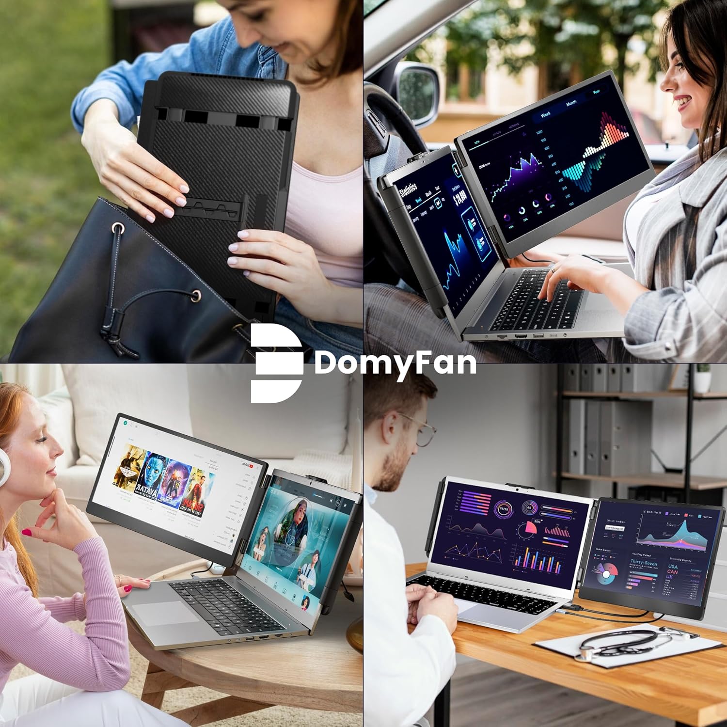 Thumbnail 6 de domyfan 14" Laptop Monitor Extender FHD 1080P