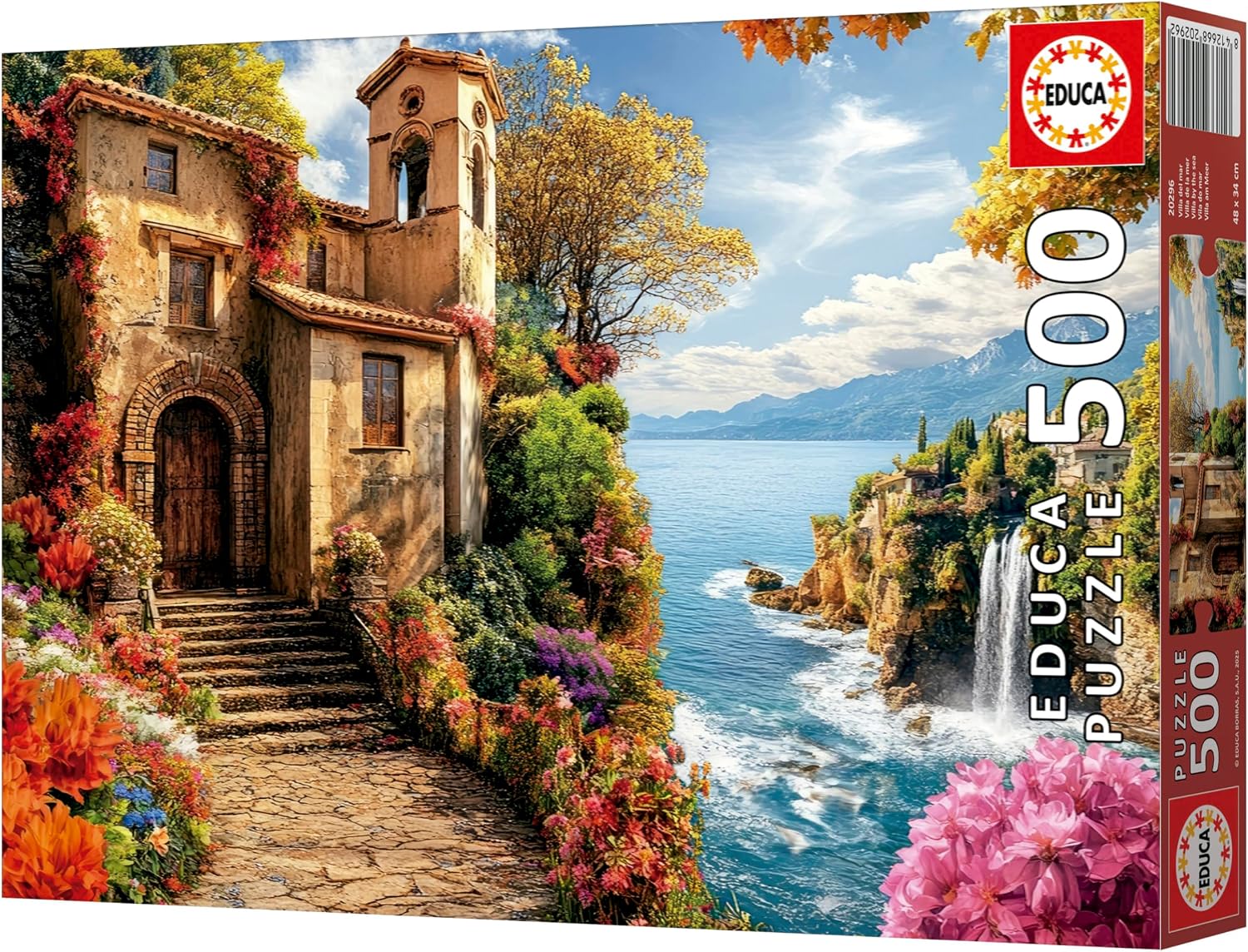 Thumbnail 3 de Educa Villa Del Mar Puzzle 500 pièces – Adulte, 48 x 34 cm, illustration Villa del Mar
