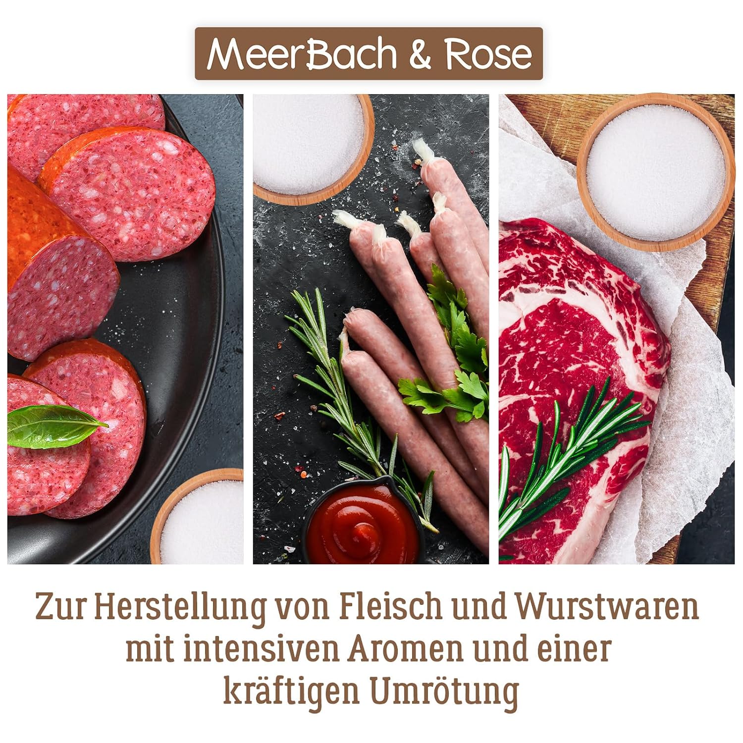 Detalle de Pökelsalz 900 g Nitritpökelsalz – vegan, Natriumnitrit 0,4–0,5%