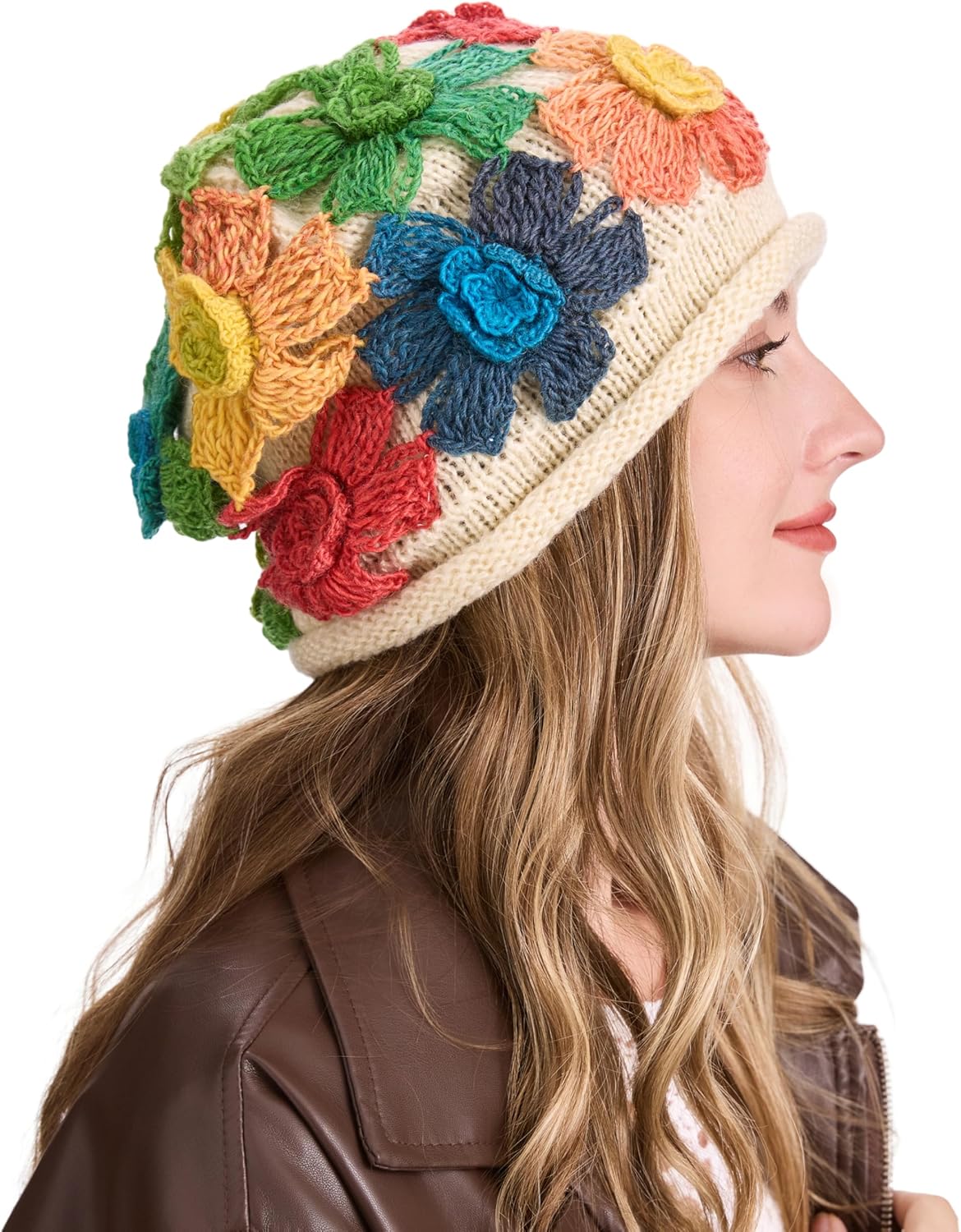 Thumbnail 3 de ZLYC Damen Winter Vintage Wolle Strickmützen Beanie im Cloche-Look (Einheitsgröße 54–56 cm)