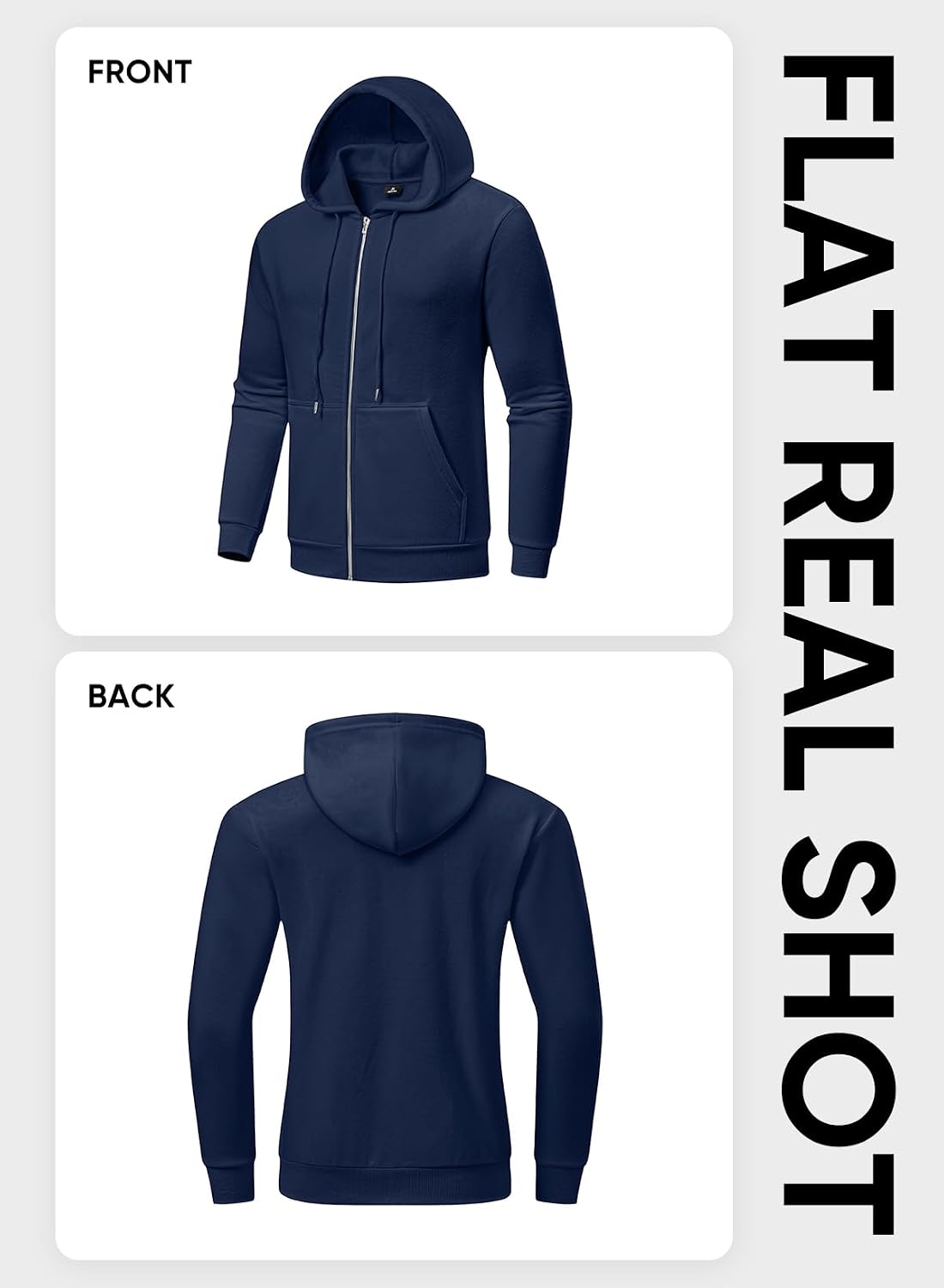 Thumbnail 5 de JMIERR Herren Hoodie aus 70% Polyester & 30% Baumwolle mit Reißverschluss und Taschen