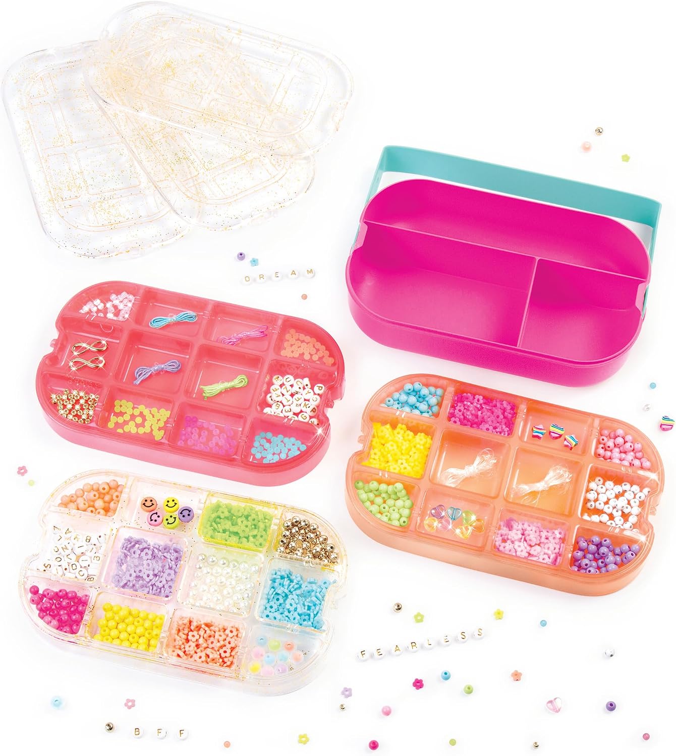 Detalle de Make It Real 1710 Perline 2 Go! Set – Kit creativo portatile per gioielli fai-da-te per bambine