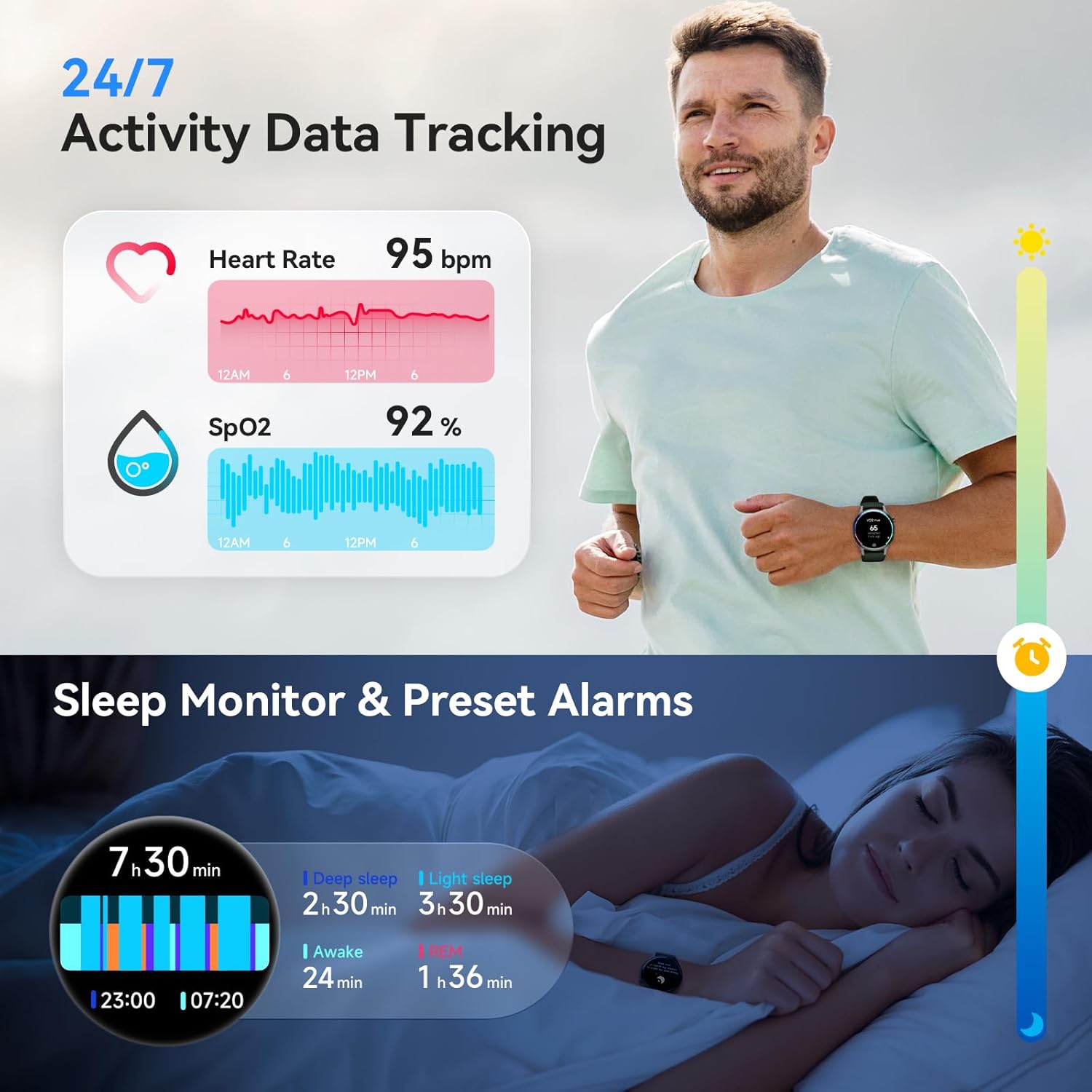 Detalle 2 de AEAC Smart Watch for Men and Women with 1.32" AMOLED Display, Hands-Free Calling, and 110+ Sports Modes