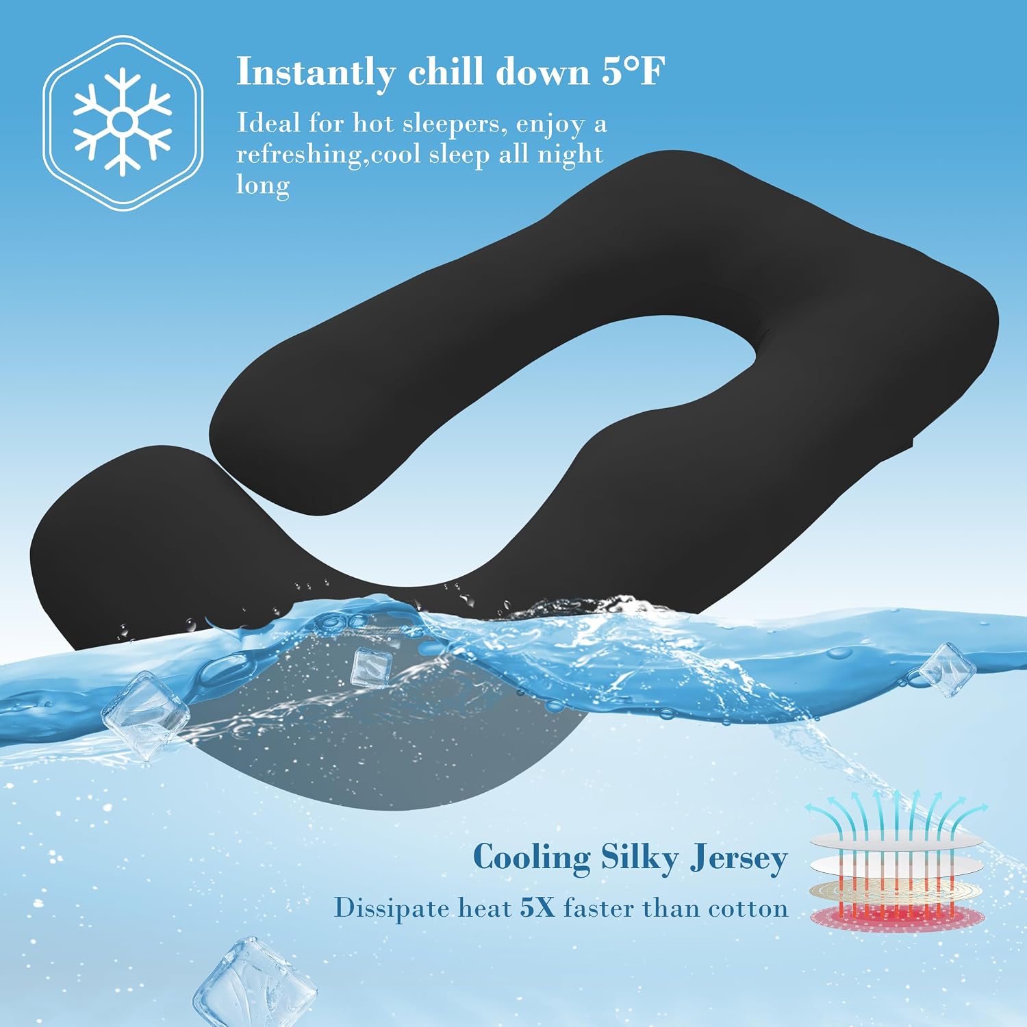 Detalle de Cute Castle Pregnancy Pillow, 57-Inch