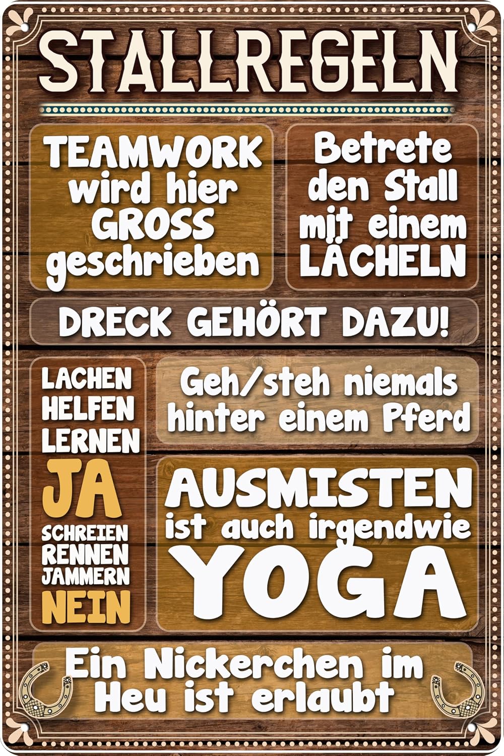 Detalle 2 de LUCKYLINDE ALU DIBOND Blechschild 30×20 cm 🪧