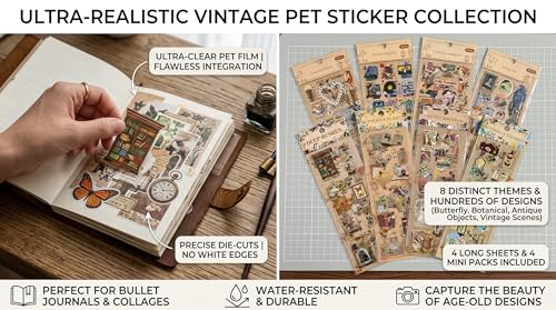 Thumbnail 6 de YEDOUALE 480 Pz Adesivi Scrapbooking – Set completo 24 Fogli per Bullet Journal, Junk Journal e Fai da Te
