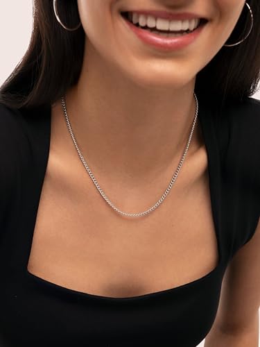 Detalle 2 de SINGULARU Collar Cadena Barbada Acero para mujer 💍