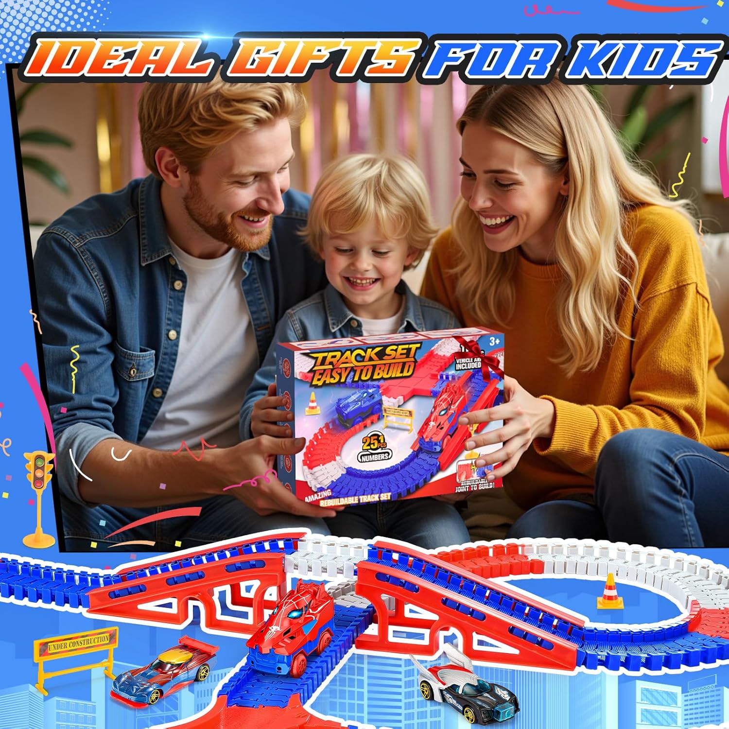 Thumbnail 6 de Toyokid Spider Construction Race Tracks 234 pcs