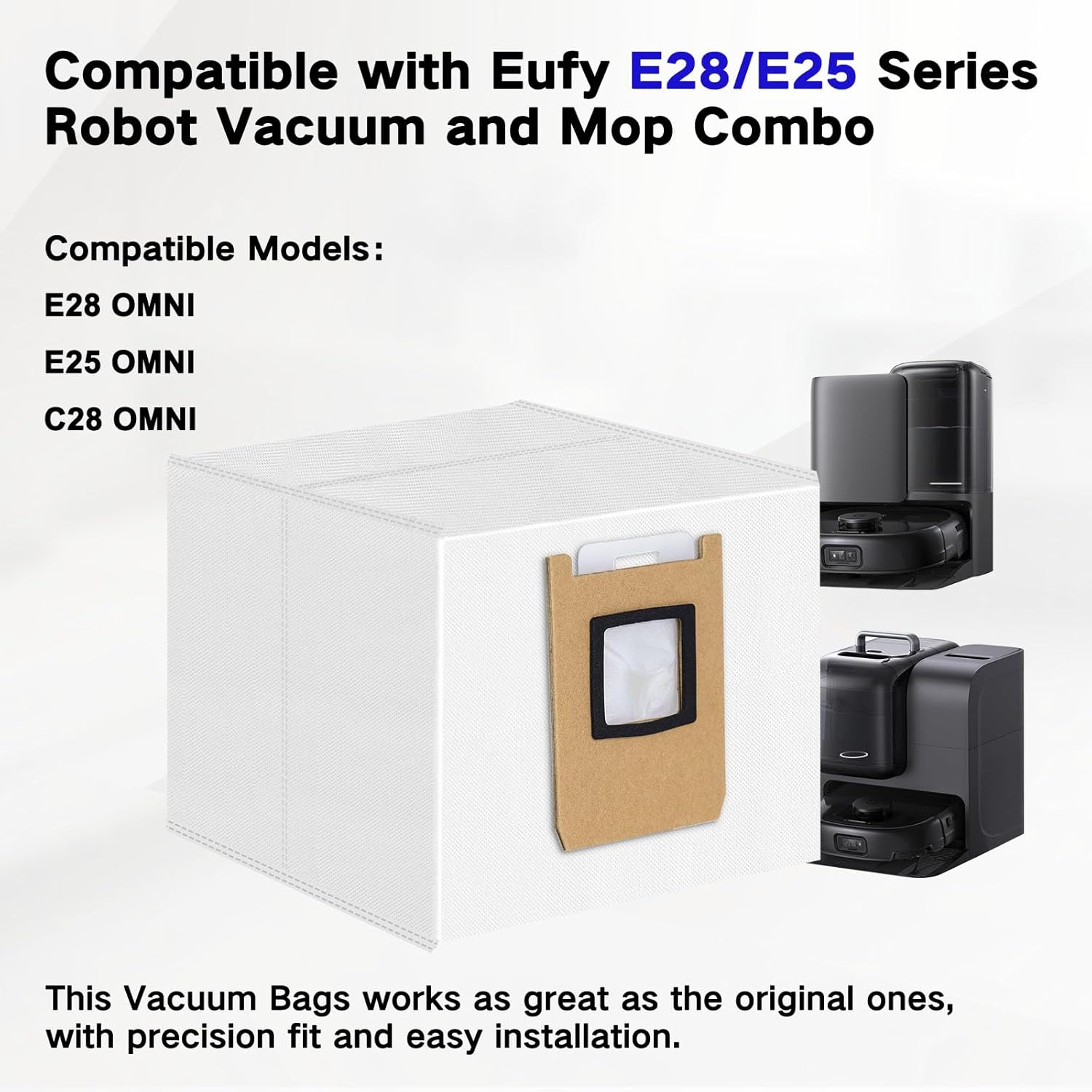 Detalle 2 de Eufy E25 Dust Bags 8-Pack 3.1L