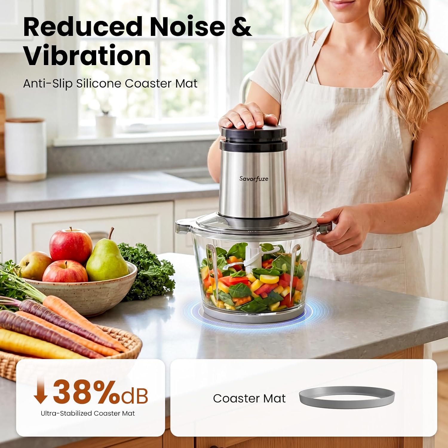 Detalle 1 de Savorfuze Food Processor with 8-Cup Bowls