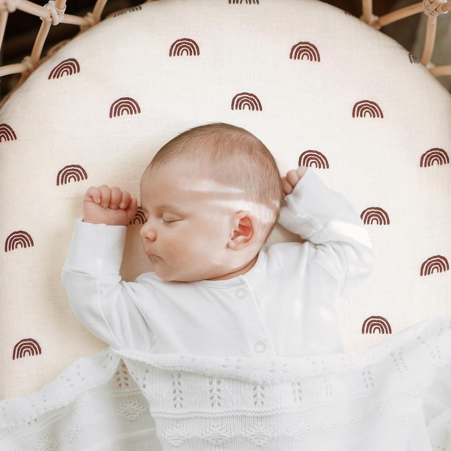 Thumbnail 5 de Peepeemax Drap housse en mousseline de coton 80x40 cm (lot de 2) arc-en-ciel