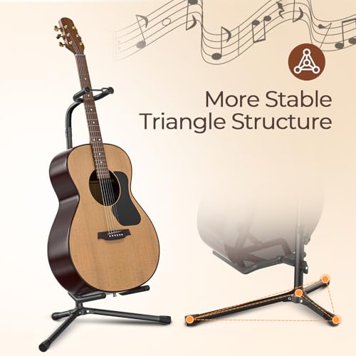 Detalle de GLEAM CG-4 Adjustable Folding Guitar Stand for Electric, Classical Guitars & Bass