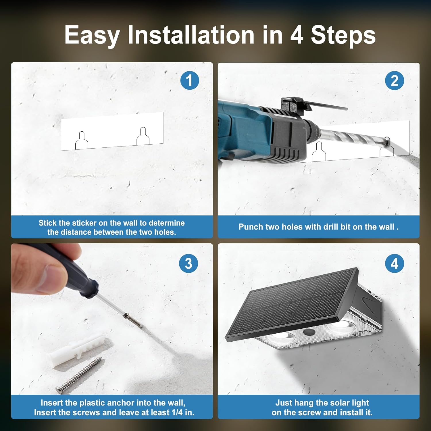 Thumbnail 5 de Solar Wandleuchten für außen (2er Set) – Warmweiß + RGB Up-and-Down, IP65, 9 Modi