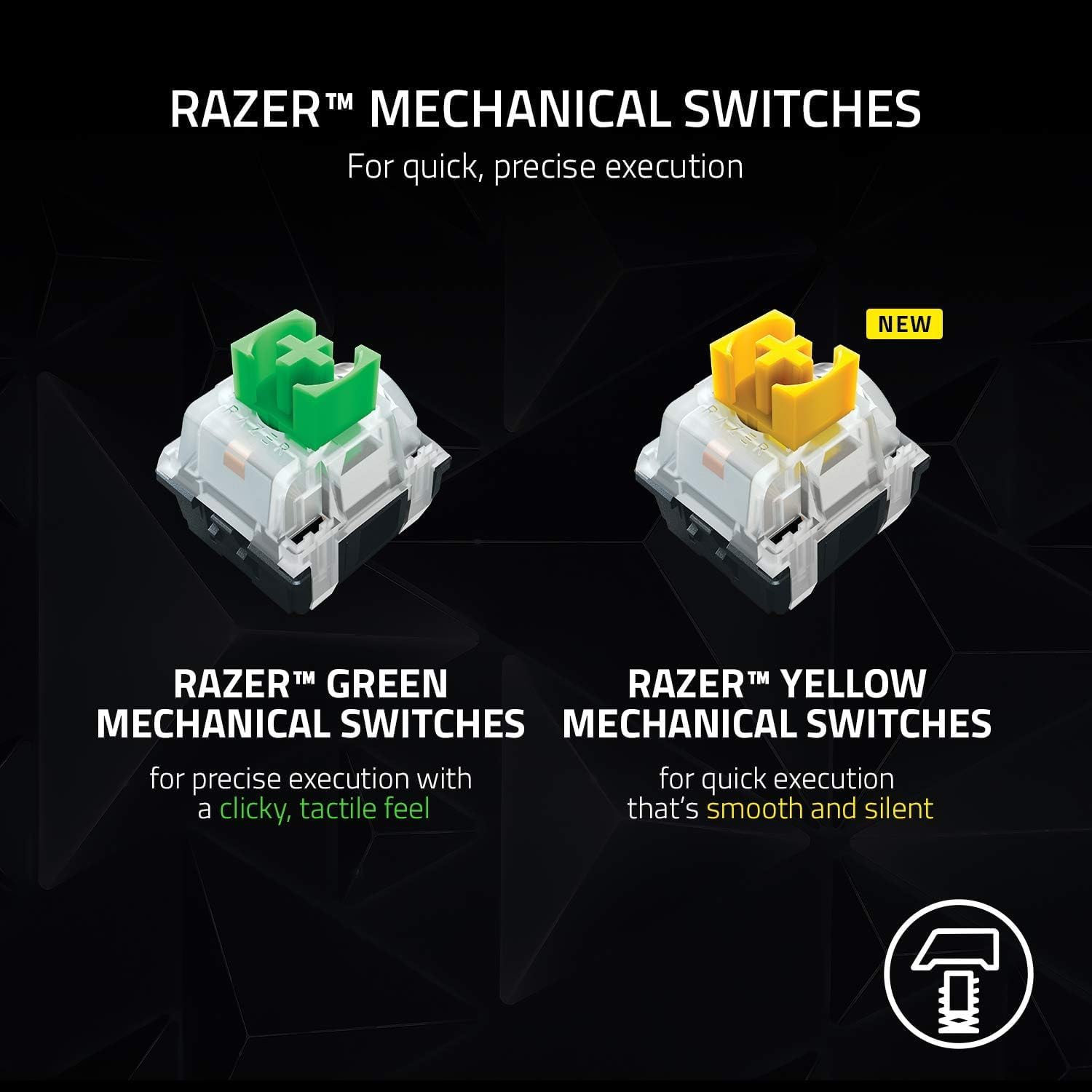 Detalle de Razer BlackWidow V3 Pro (Yellow Switch) – Kabelloses Voll‑Höhen‑Gaming-Keyboard mit Chroma RGB, Nordic Layout
