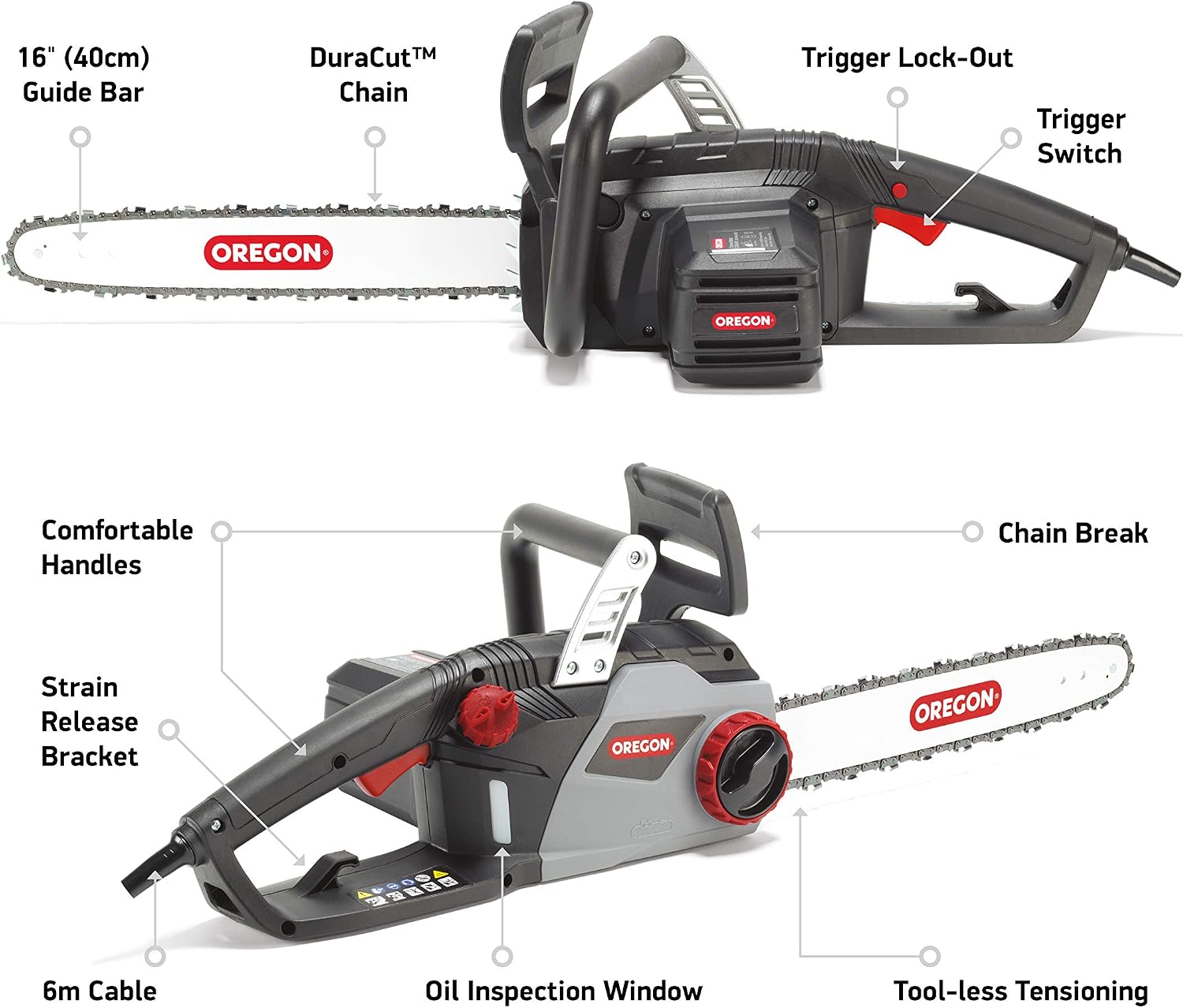Detalle 2 de Oregon CS1400 2400W corded electric chainsaw