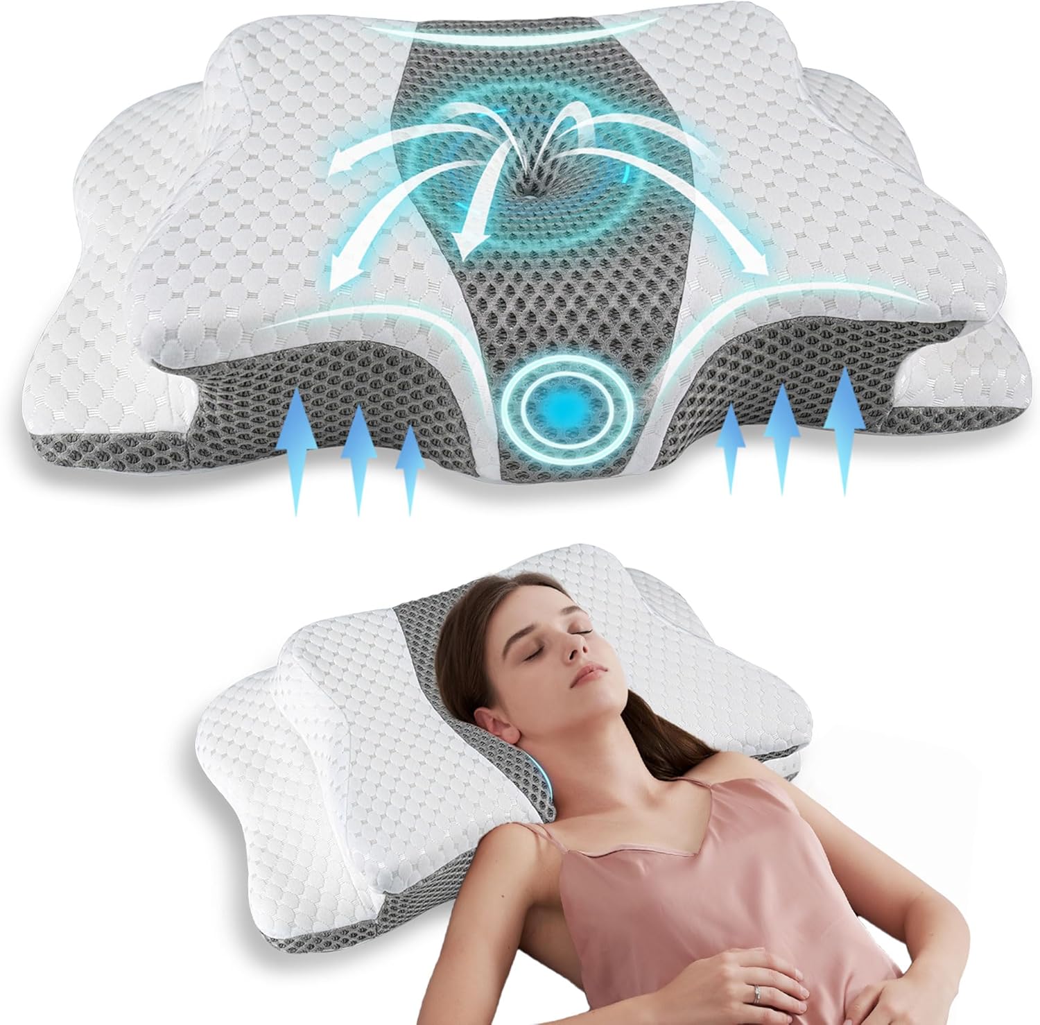 Detalle de Pain Relief Cervical Pillow, adjustable loft