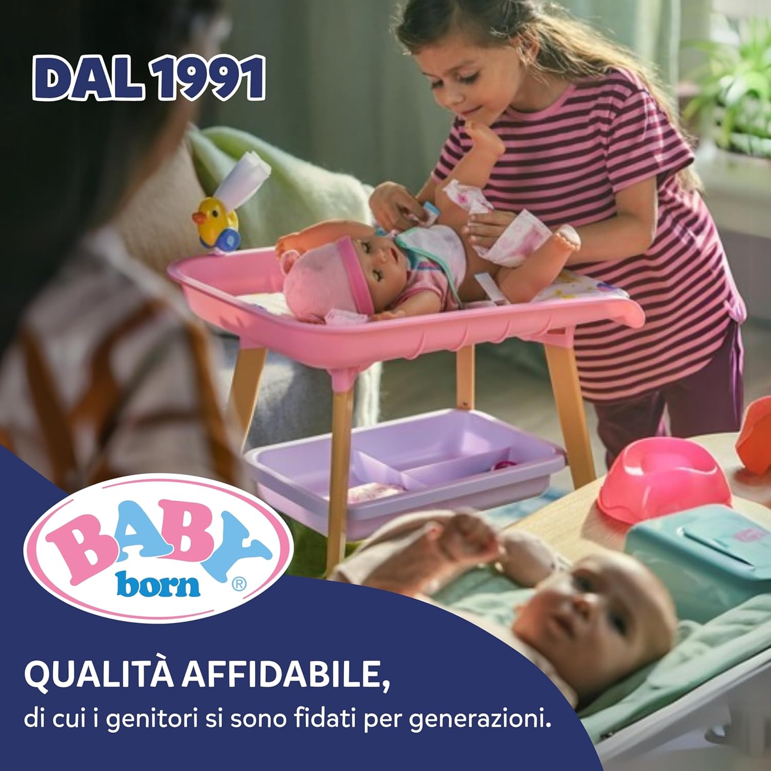 Thumbnail 6 de BABY born 830000 Appendiabiti – Appendiabiti in legno con Specchio, 3 ganci e 2 cassetti per bambini dai 3 anni