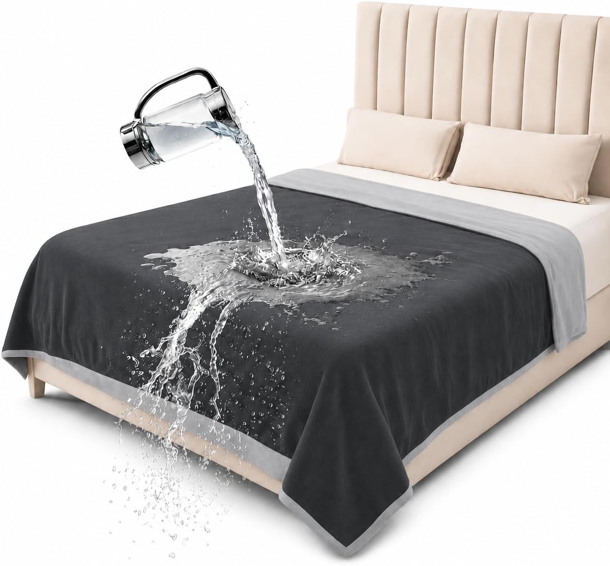 Detalle de Bedding Aid Waterproof Reversible Blanket 203x229 cm