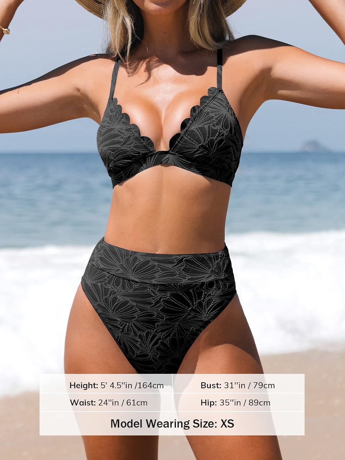 Detalle 2 de CUPSHE Bikini Set Taille Haute Croisé