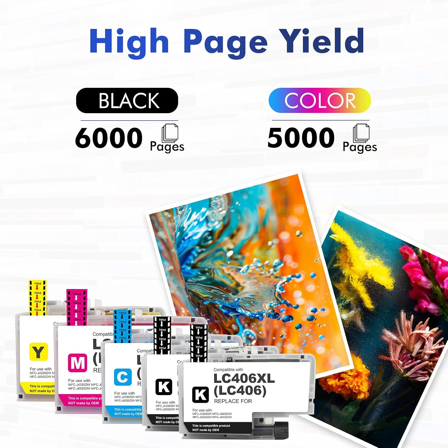 Thumbnail 2 de Toner Bank LC406/LC406XL Ink Cartridges, 5-Pack, Black and CMY