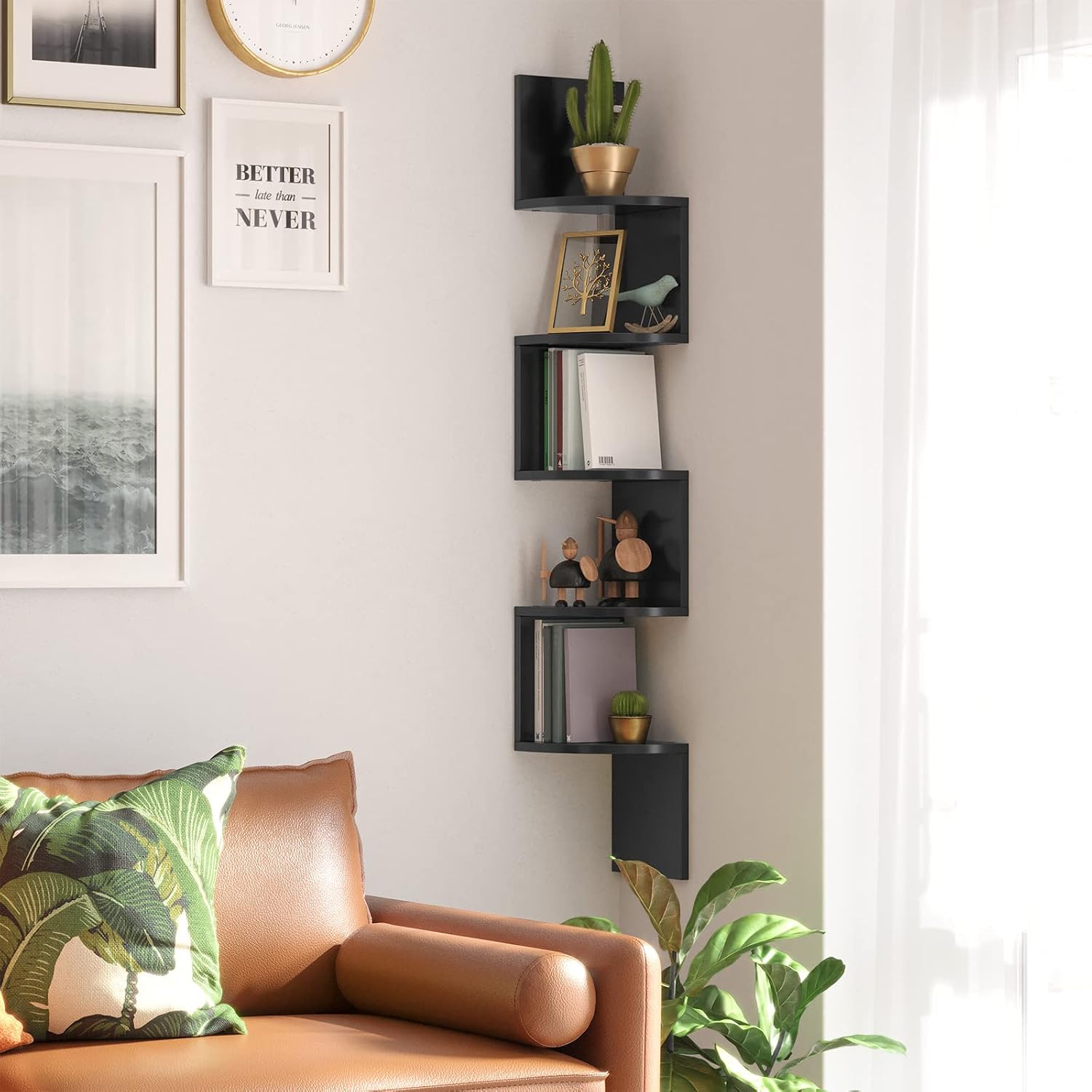 Detalle 2 de VASAGLE 5-Tier Corner Shelf
