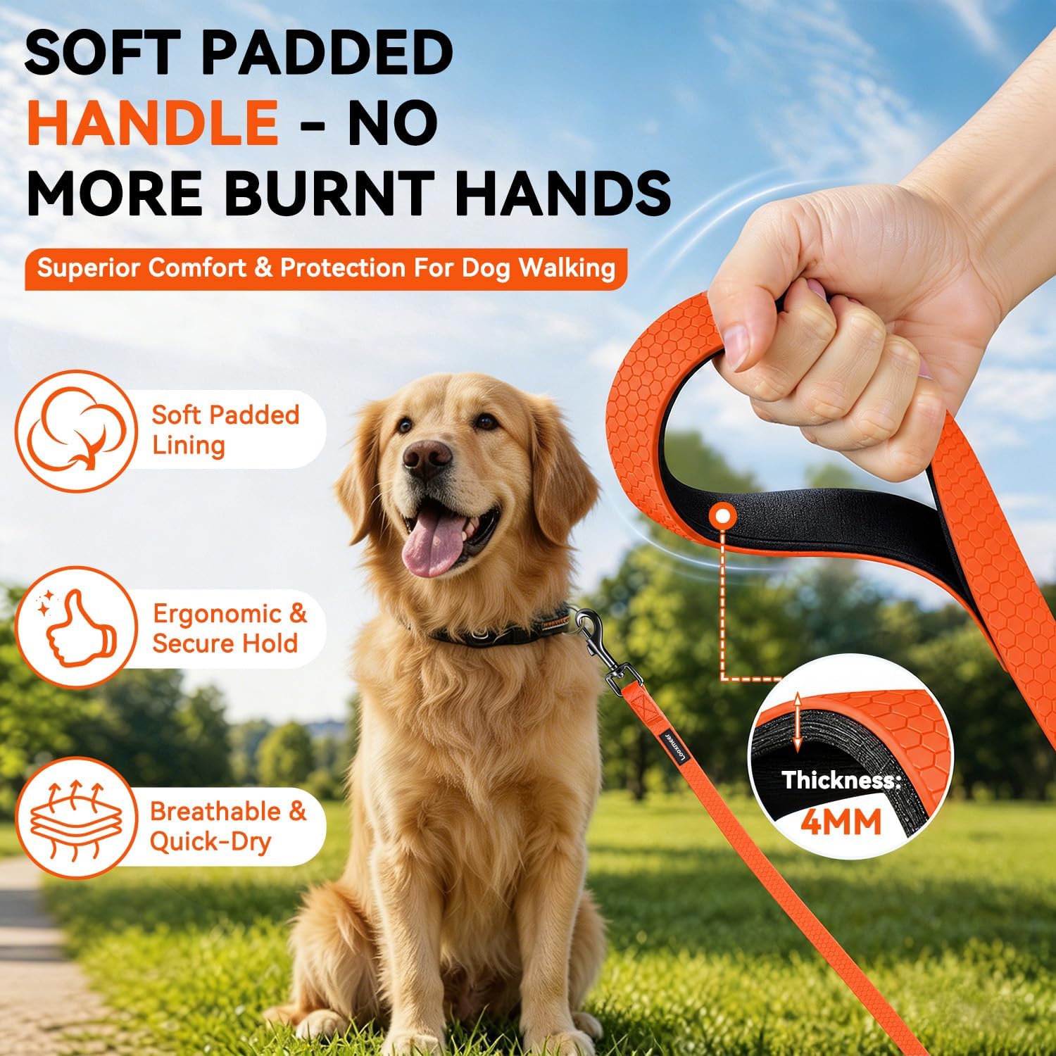 Detalle 2 de Looxmeer Training Lead 10m waterproof leash 🐕