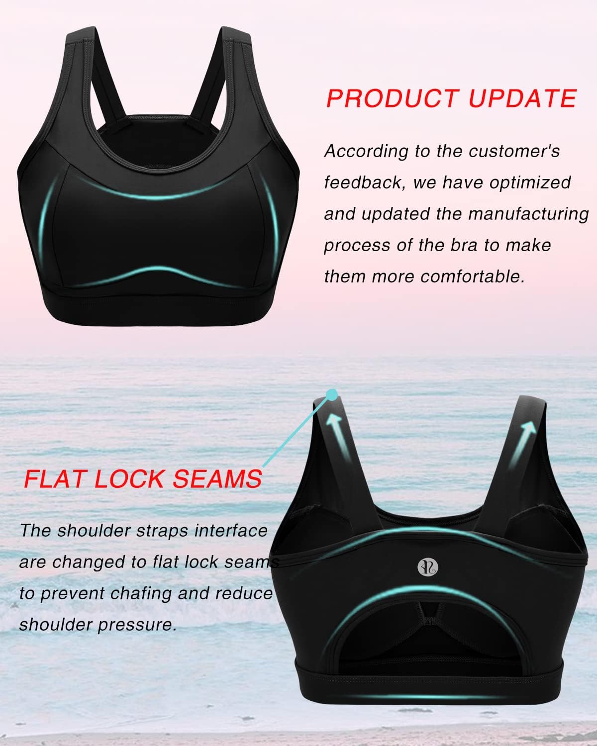 Thumbnail 4 de RUNNING GIRL High Impact Longline Sports Bra 🏃♀