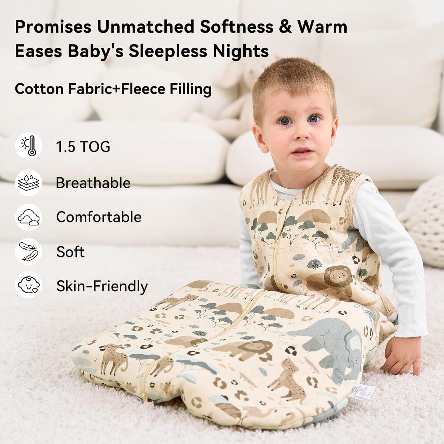 Detalle 2 de Unnivoll Baby Sleeping Bag 1.5 Tog 6-12 Months