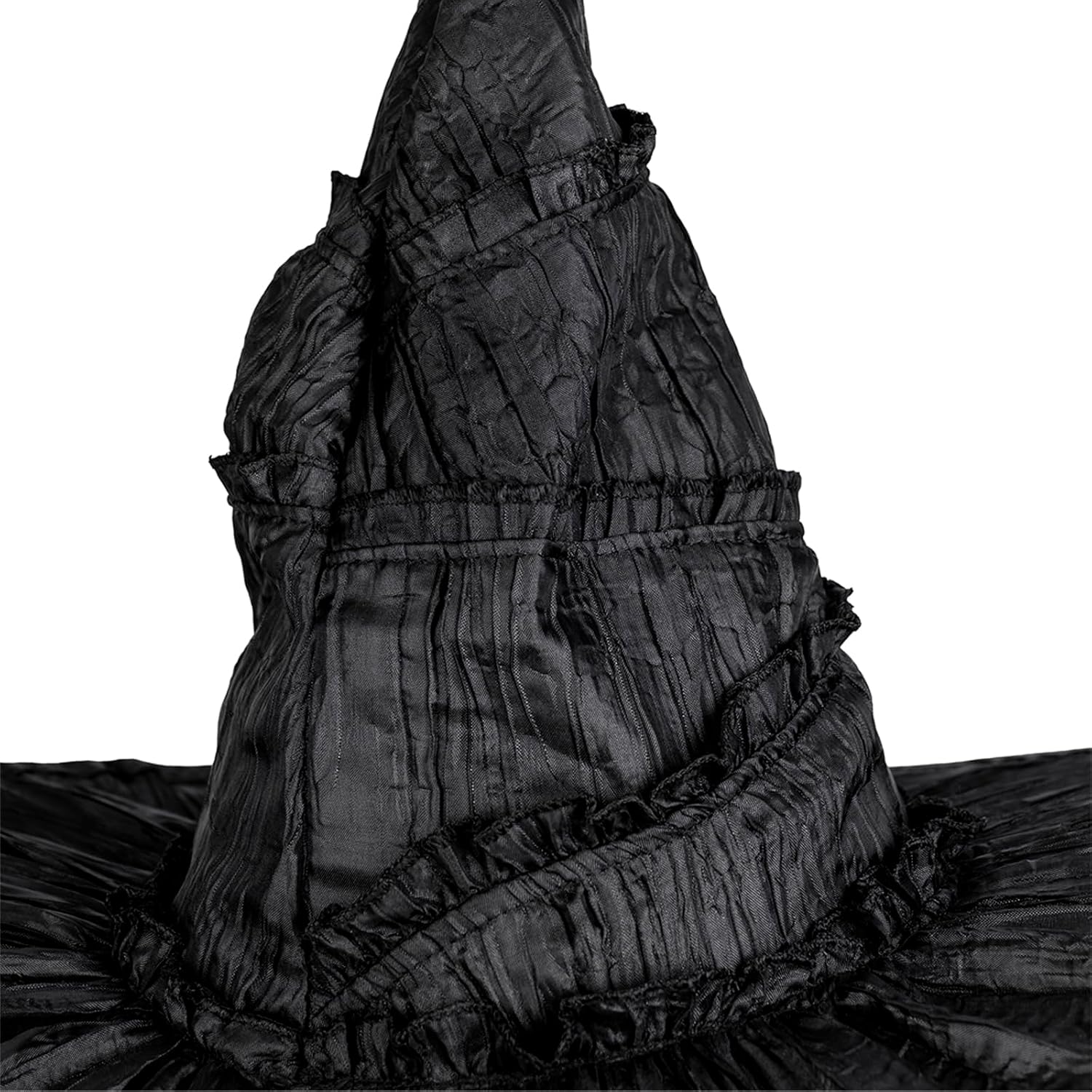 Detalle de MORTICIA Hexe Kostüm Zubehör: Hut, Brille, grüne Handschuhe und gestreifte Socken – Halloween- und Cosplay-Set
