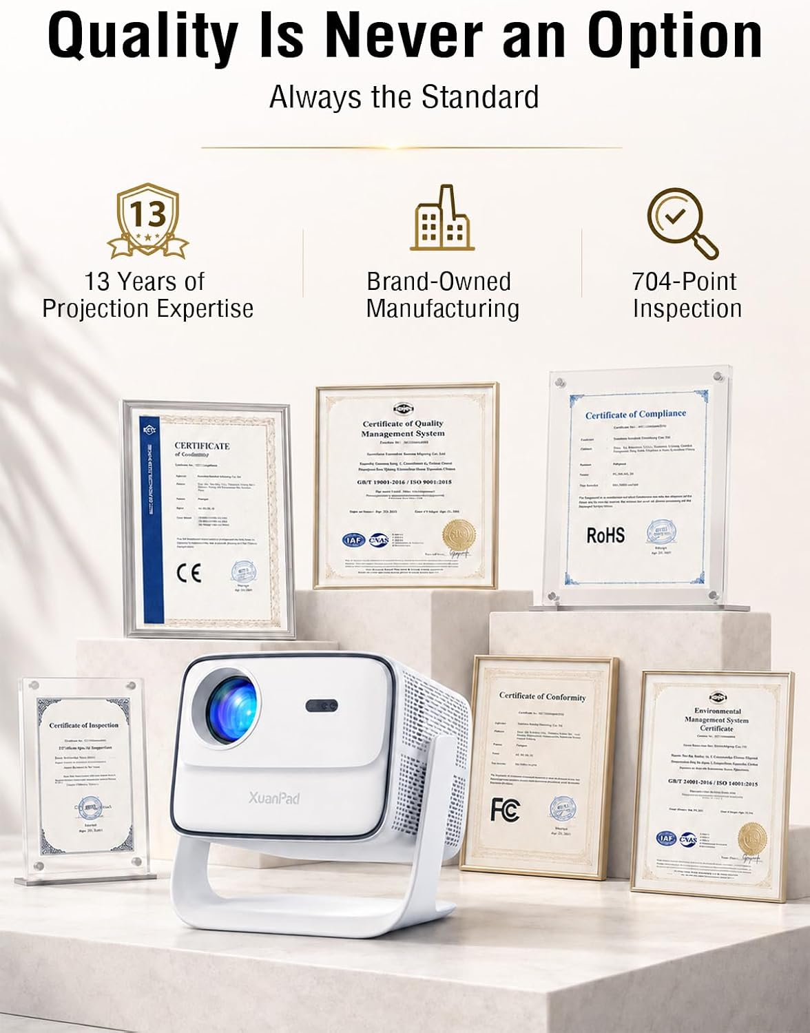 Detalle 1 de XuanPad smart projector with 42W Dolby Audio