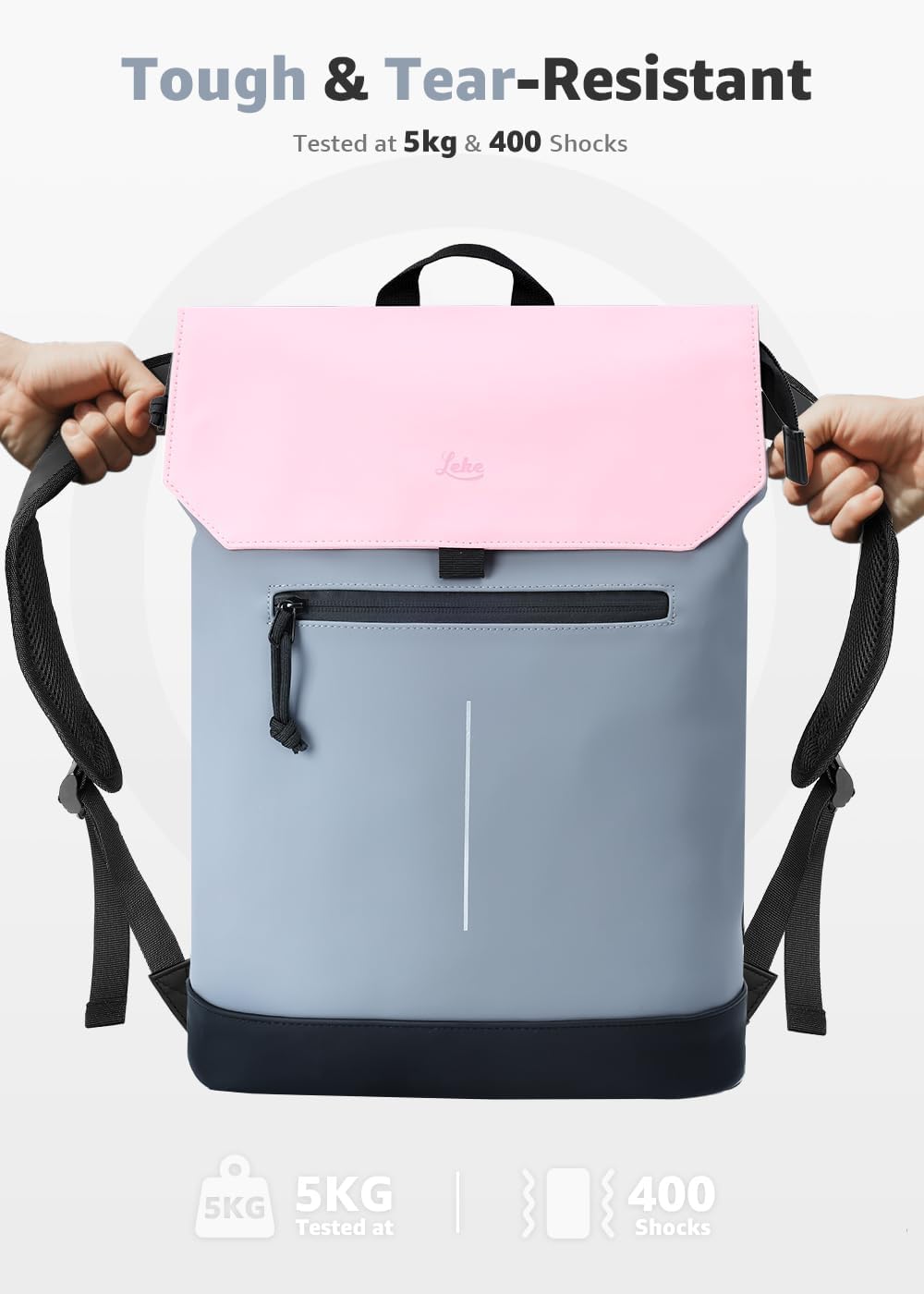 Thumbnail 3 de Lekespring Laptop Backpack Waterproof Rucksack Bag (17L) with Anti-theft zips and padded straps