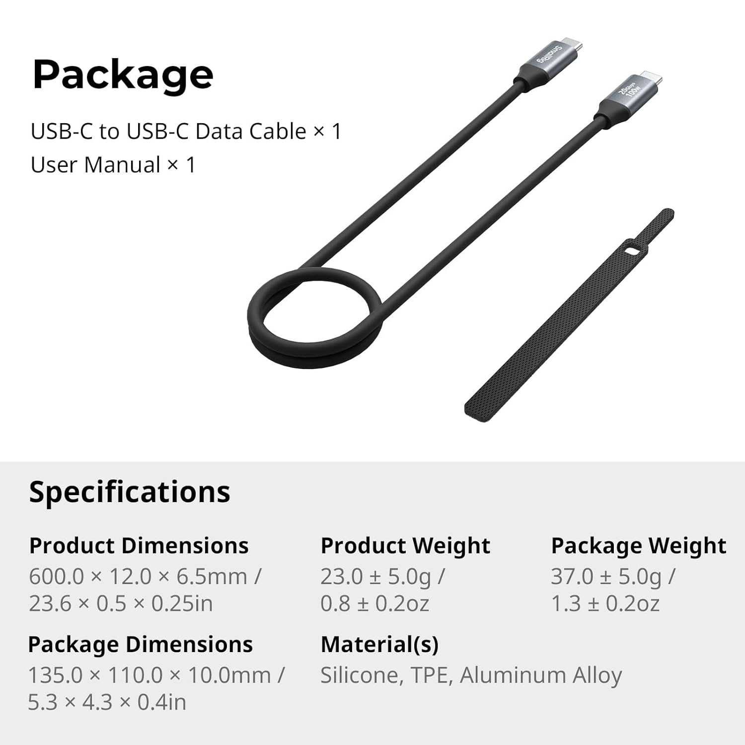 Thumbnail 5 de SMALLRIG USB-C Datenkabel 20 Gbit/s, 60 cm