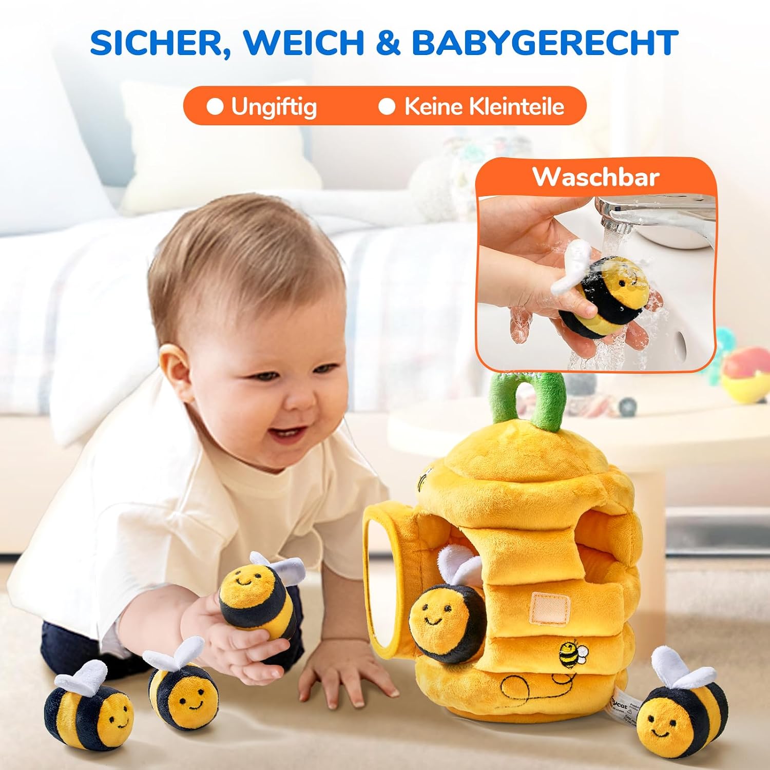 Thumbnail 3 de JoyCat Baby Sensorik-Spielzeug Bienenstock: Montessori-Entdeckung für 6–12 Monate