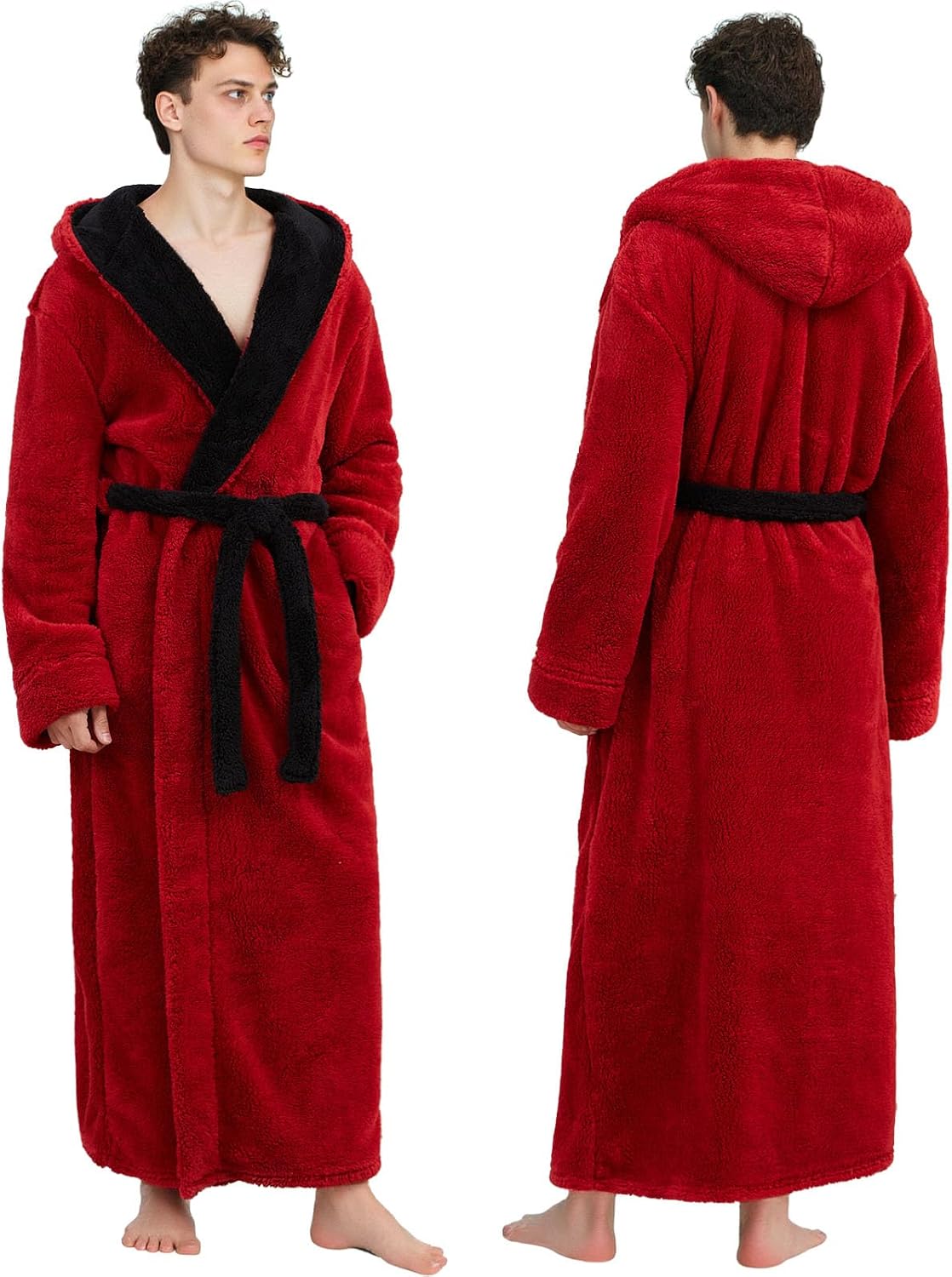 Thumbnail 1 de PUTUO peignoir long homme à capuche en polaire pilou-pilou (L à XXL)