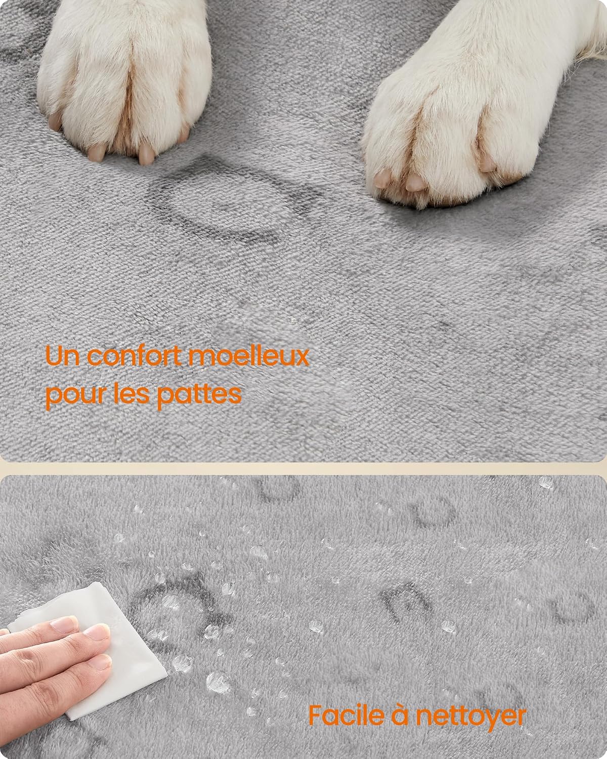 Thumbnail 3 de Feandrea Tapis Absorbant Lavable pour Chien – XXL 183x183 cm, 2 paquets, Gris Tourterelle