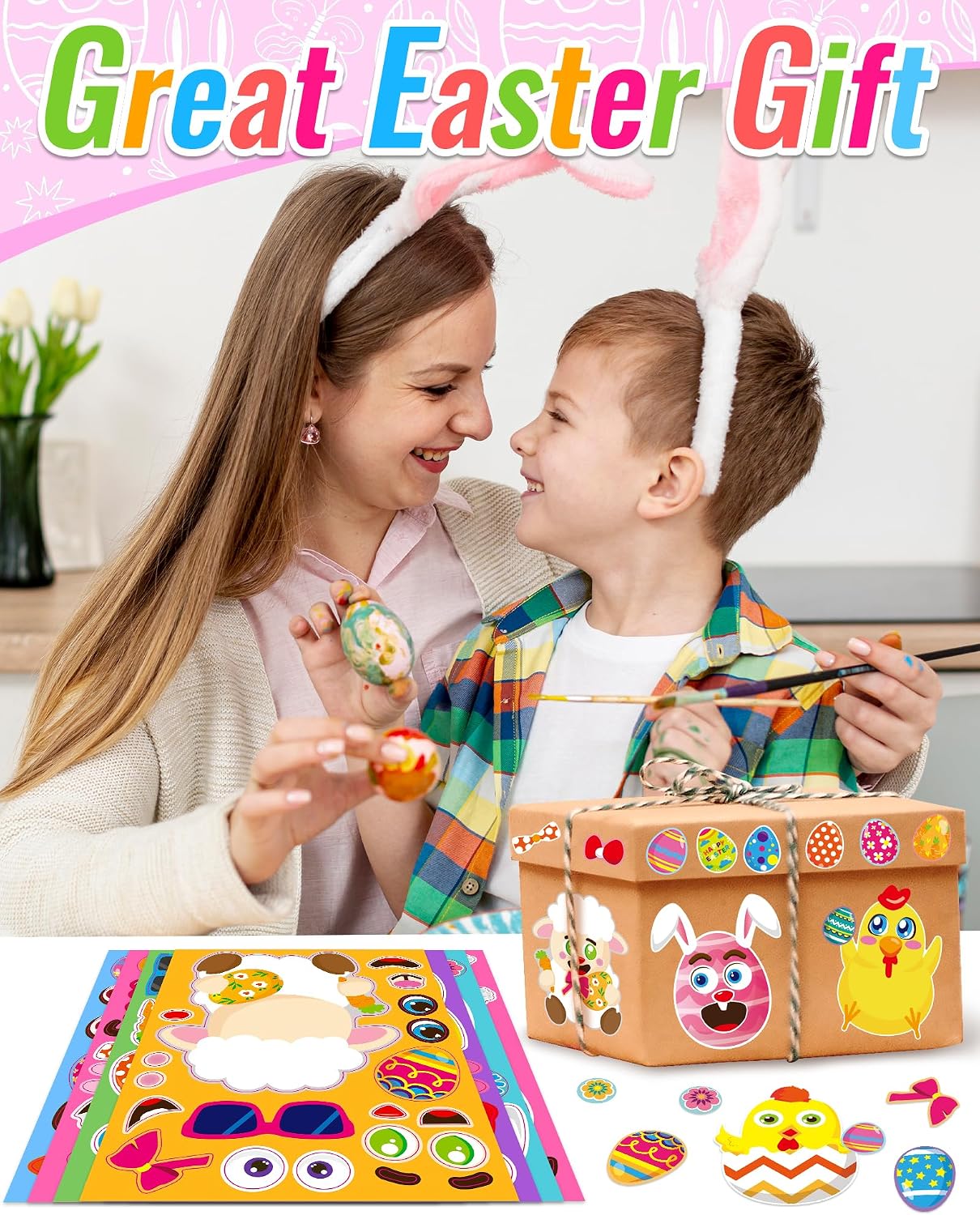 Detalle 1 de Greingways 36 Sheets Easter Stickers for Kids 🐣