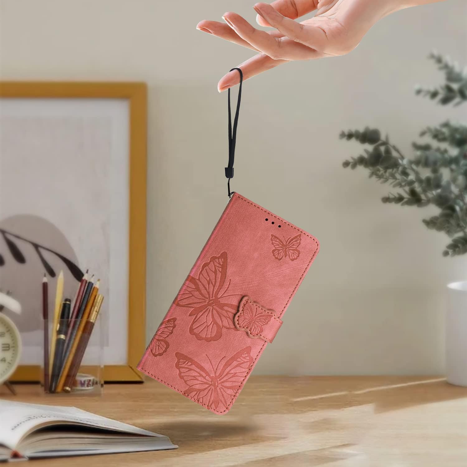 Detalle de CXTcase Handyhülle für Xiaomi 17 – PU Leder Flip Case mit Kartenfächern & Standfunktion, Rosa