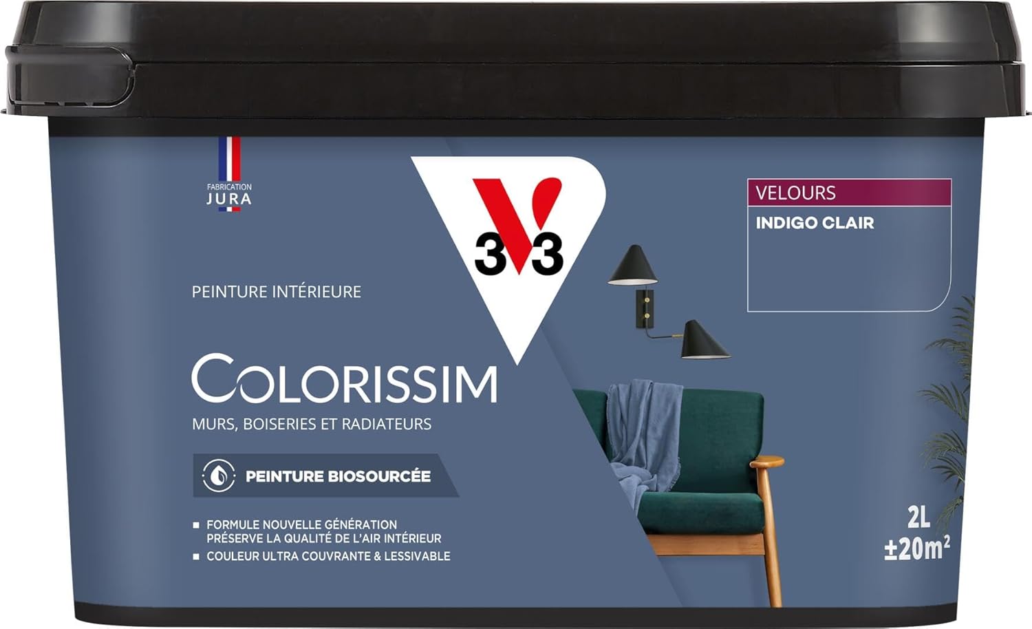 Thumbnail 5 de V33 Colorissim® Farine de seigle Velours 2L – Peinture multi-supports biosourcée