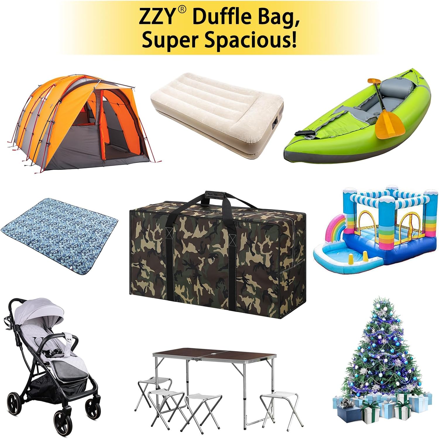 Thumbnail 3 de 130L Extra Large Duffle Bag – 35 inch Holdall, Heavy Duty & Water Resistant