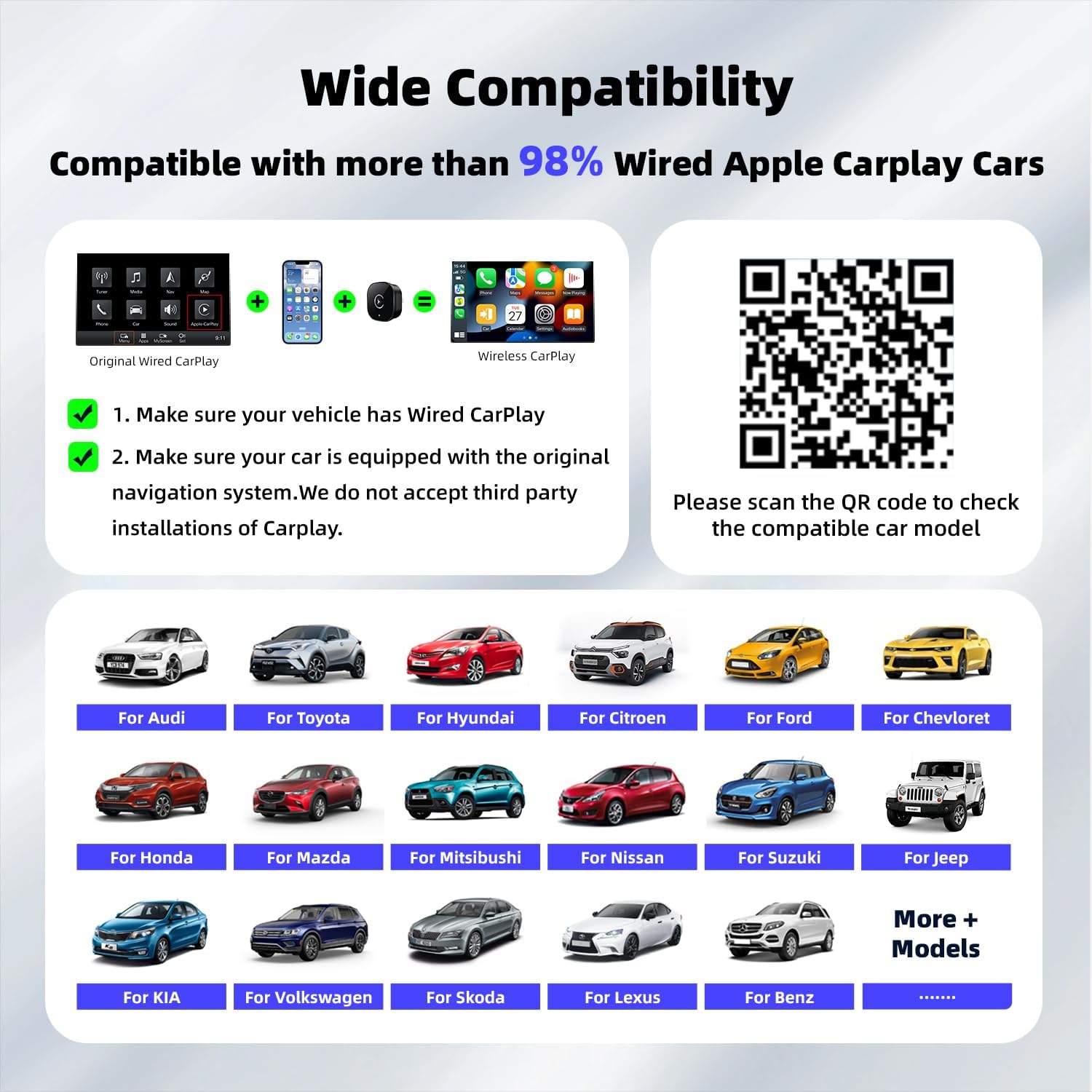 Thumbnail 4 de 2026 Wireless CarPlay Adapter USB, 5.8GHz car accessory