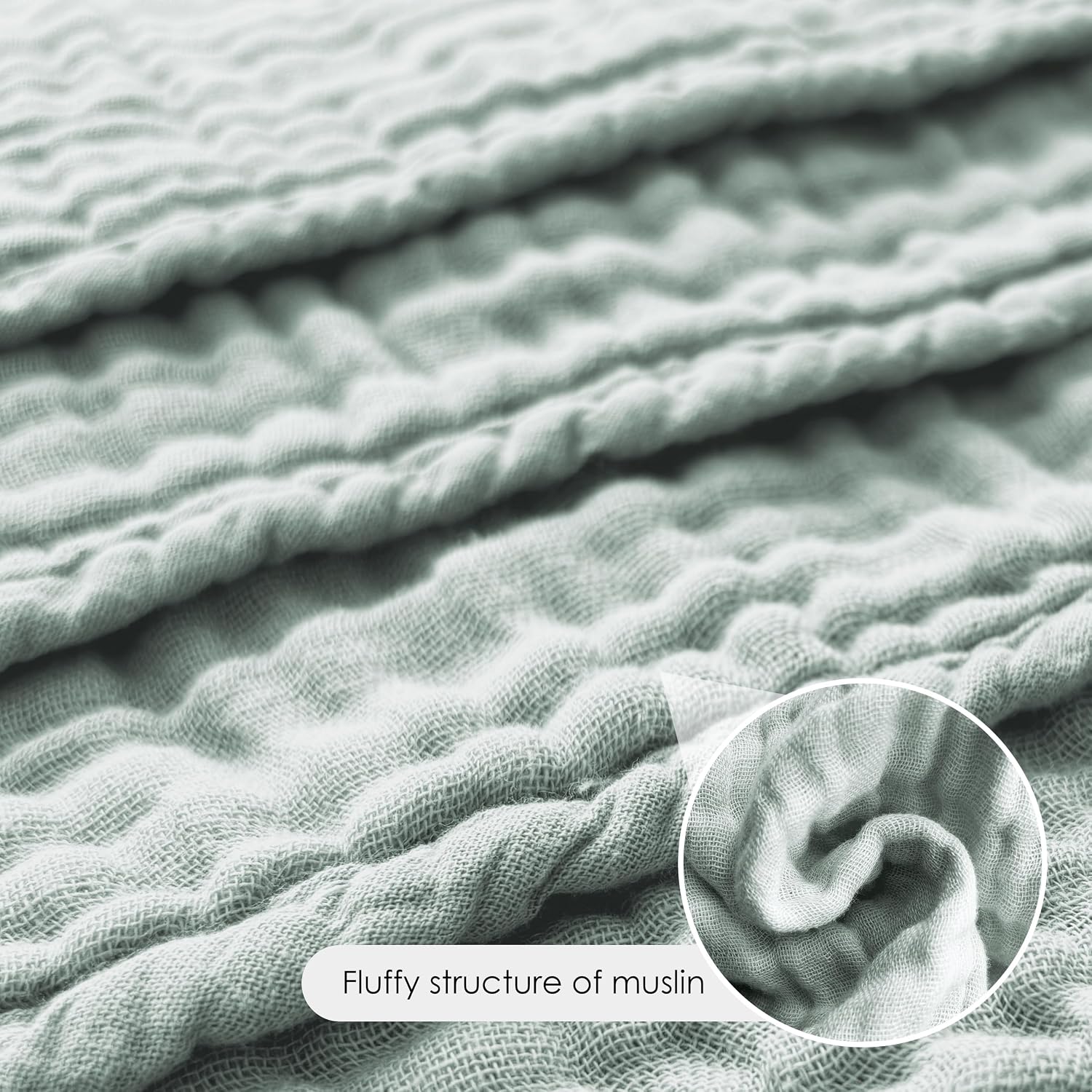 Detalle 1 de BAMBOO QUEEN Muslin Burp Cloths, 20 x 10 Inches