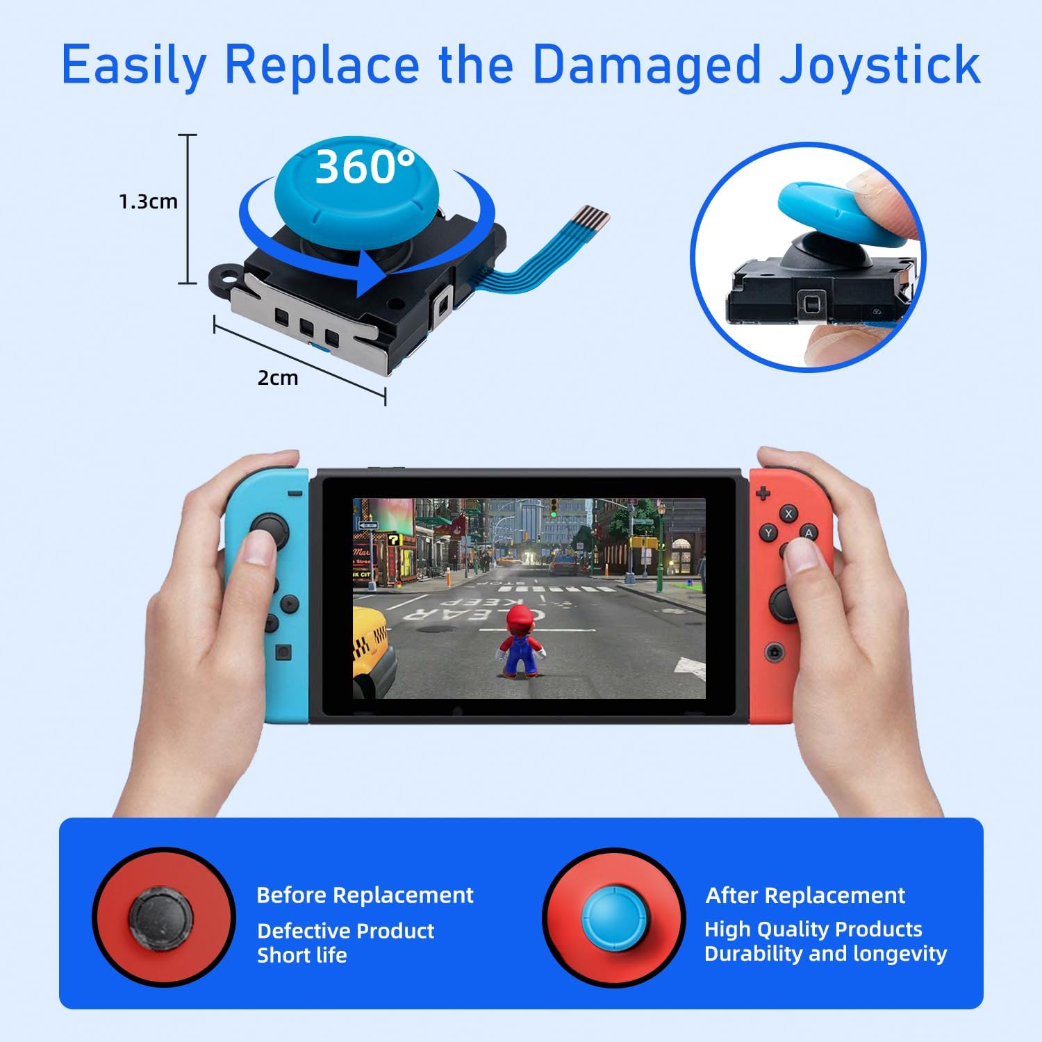 Thumbnail 4 de Wigearss 3D Sostituzione Joystick Analogico per Switch