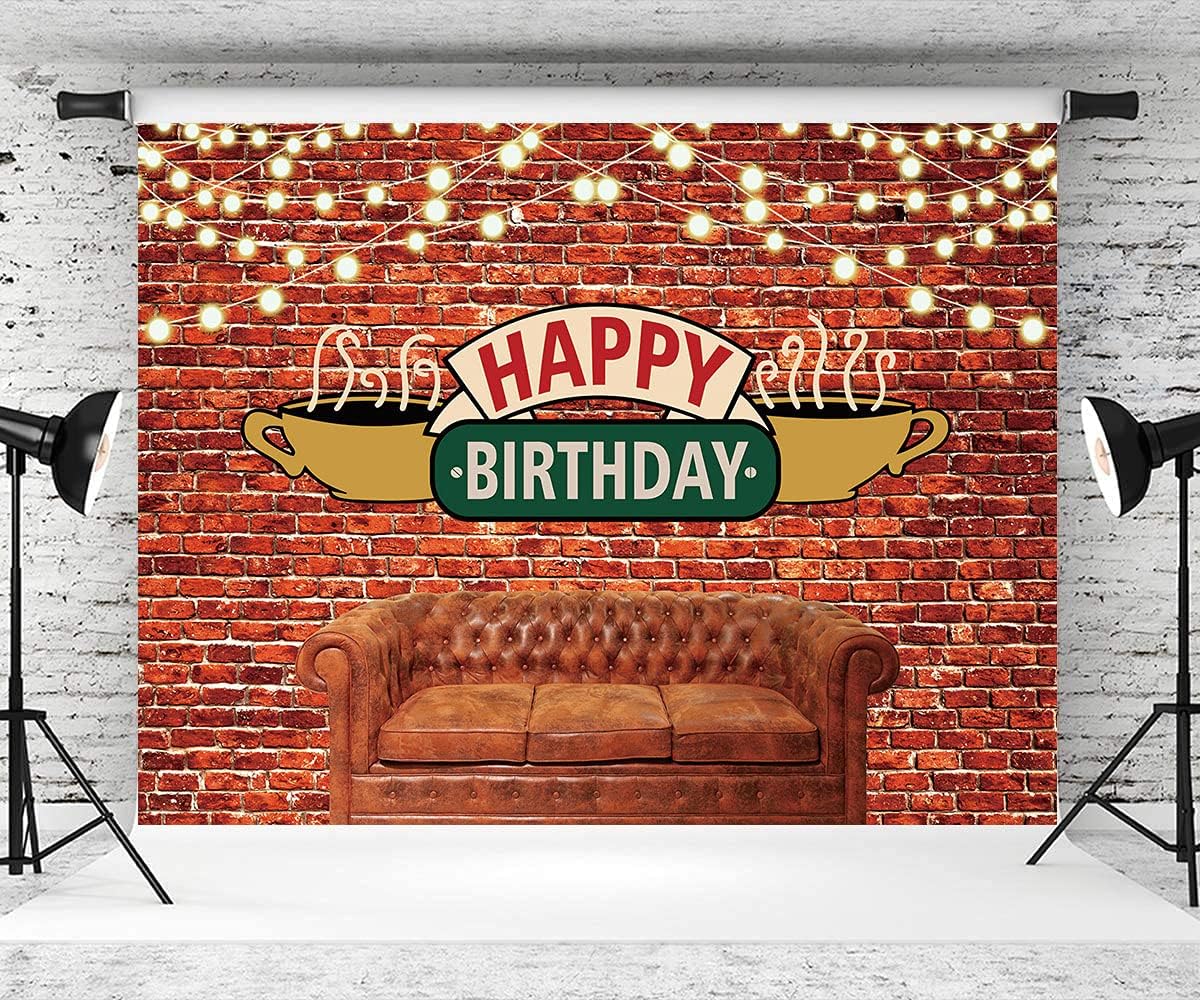 Thumbnail 3 de BINQOO Party-Hintergrund Happy Birthday für Sofa, Café & Fotografie (2,1 x 1,5 m)