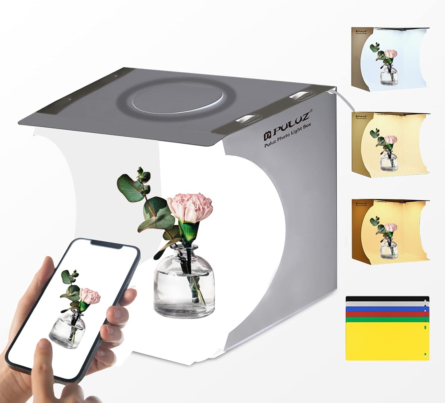 Detalle de PULUZ Light Box 9’/23CM Three Colour Temperature Foldable Photo Studio for Small Products